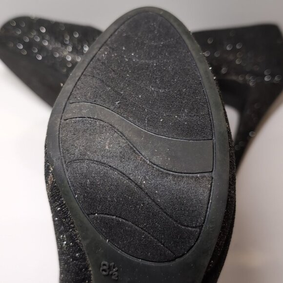 Fioni Night Formal Glitter High Heels Dark Gray Silver Metallic Shoes Size 8.5 - Picture 10 of 14